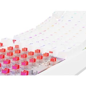 GENESIS herná klávesnica THOR 230/TKL/RGB/Outemu Red/Bezdrôtová USB + Bluetooth/US layout/Biela NKG-2165