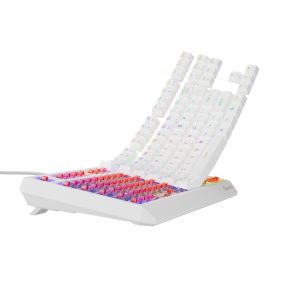 GENESIS herná klávesnica THOR 230/TKL/RGB/Outemu Red/Bezdrôtová USB + Bluetooth/US layout/Biela NKG-2165