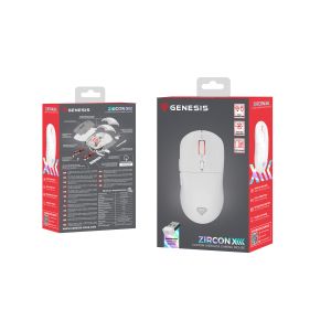 Genesis herná bezdrôtová myš ZIRCON XIII/Herná/Optická/26 000 DPI/USB+BT/Biela NMG-2090