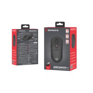 Genesis herná myš ZIRCON 660 PRO/Herná/Optická/Pre pravákov/26 000 DPI/Drôtová+bezdrôtová/Čierna NMG-2193