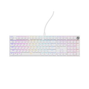 Herná mechanická klávesnica Genesis THOR 404/RGB/Gateron Yellow Pro/Drôtové USB-A/US layout/Biela NKG-2299