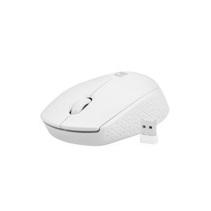 Myš Natec STORK + podložka ZADARMO/Kancelárska/Optická/1 600 DPI/Bezdrôtová USB/Biela NMY-2188