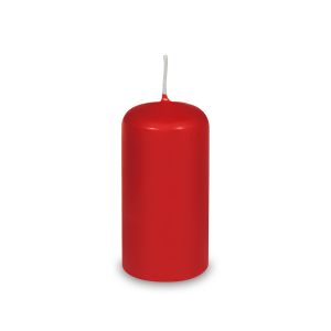 Svíčka válcová červená Ø50 x 100 mm [4 ks]