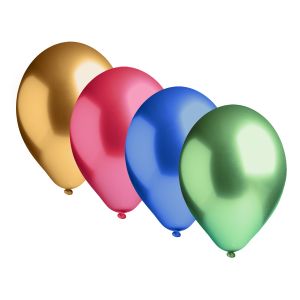 Nafukovací balónek metalíza barevný mix Ø25cm `M` [10 ks]