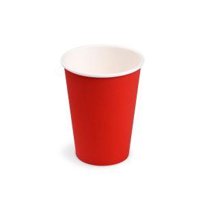 Papírový pohár (FSC Mix/PE) červený Ø74mm 240ml [10 ks]
