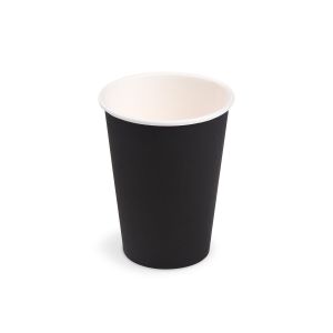 Papírový pohár (FSC Mix/PE) černý Ø74mm 240ml [10 ks]