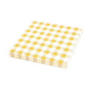 Ubrousek (PAP FSC Mix) 1vrstvý Karo žlutý 33 x 33 cm [100 ks]