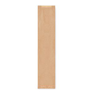 Papírová kapsa s bočním skladem hnědá 12+5 x 59 cm `Baguette` [1000 ks]