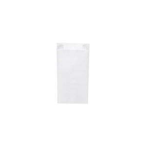 Papírová kapsa s bočním skladem bílá 10+5 x 22 cm `0,5kg` [1000 ks]