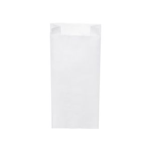 Papírová kapsa s bočním skladem bílá 15+7 x 35 cm `2,5kg` [1000 ks]
