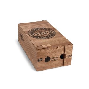 Krabice na pizzu (mikrovlnitá lepenka) R4 Calzone kraft s potiskem 16 x 30 x 10 cm [100 ks]