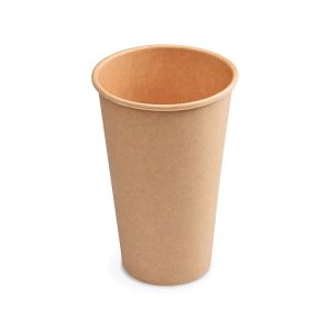 Papírový pohár (FSC Mix/PE) kraft Ø90mm 510ml `0,4L/16oz/XL` [50 ks]