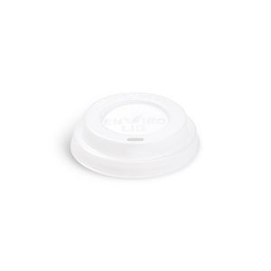 Víčko vypouklé (CPLA) bílé pro sklenici Ø80mm [100 ks]