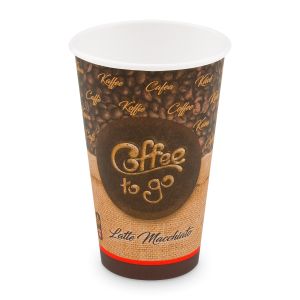 Papírový pohár (PAP/PE) "Coffee to go" Ø90mm 510ml `0,4L/16oz/XL` [50 ks]