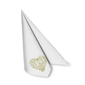 Ubrousek (PAP-Airlaid) PREMIUM Svatba 40 x 40 cm [50 ks]