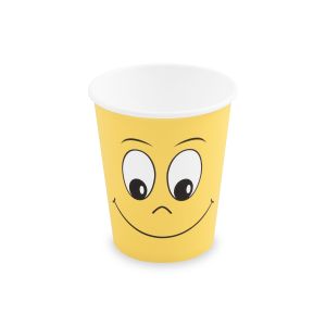 Papírový pohár (PAP/PE) Smile Ø80mm 280ml `0,2L/8oz/M` [10 ks]