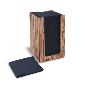 Ubrousek (PAP-Airlaid) PREMIUM černý 20 x 20 cm v boxu [100 ks]