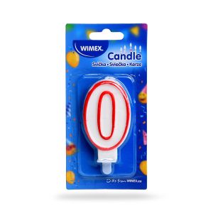 Číslová svíčka se stojánkem "0" 75mm [1 ks]