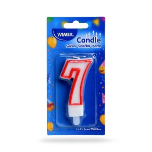 Číslová svíčka se stojánkem "7" 75mm [1 ks]