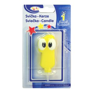 Číslová svíčka se stojánkem "1" 80mm [1 ks]