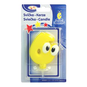 Číslová svíčka se stojánkem "6" 80mm [1 ks]