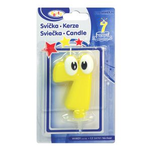 Číslová svíčka se stojánkem "7" 80mm [1 ks]