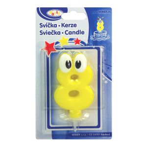 Číslová svíčka se stojánkem "8" 80mm [1 ks]