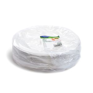 Talíř (cukrová třtina) 3dílný Ø26cm [50 ks]