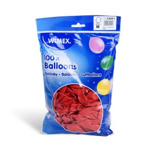 Nafukovací balonek červený Ø25cm `M` [100 ks]