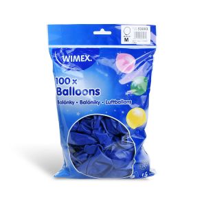 Nafukovací balónek tmavomodrý Ø25cm `M` [100 ks]