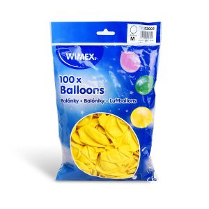 Nafukovací balónek žlutý Ø25cm `M` [100 ks]