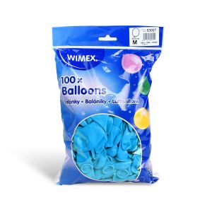 Nafukovací balónek nebesky modrý Ø25cm `M` [100 ks]
