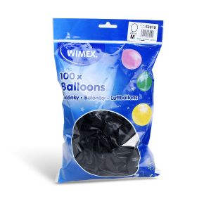 Nafukovací balónek černý Ø25cm `M` [100 ks]