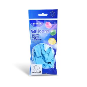 Nafukovací balónek nebesky modrý Ø25cm `M` [10 ks]