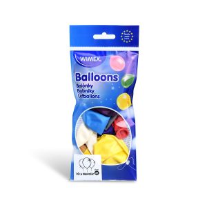 Nafukovací balónek metalíza barevný mix Ø25cm `M` [10 ks]
