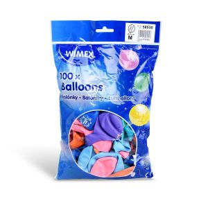 Nafukovací balónek "HAPPY BIRTHDAY" barevný mix Ø25cm `M` [100 ks]
