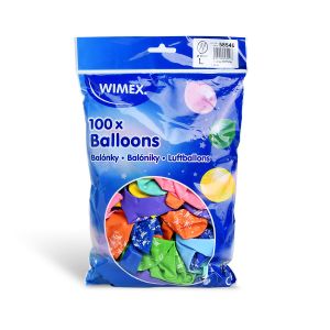 Nafukovací balónek "HAPPY BIRTHDAY" barevný mix Ø30cm `L` [100 ks]