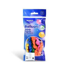 Nafukovací balónek dlouhý barevný mix Ø8 x 80 cm `L` [10 ks]