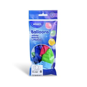 Nafukovací balónek "HAPPY BIRTHDAY" barevný mix Ø25cm `M` [10 ks]