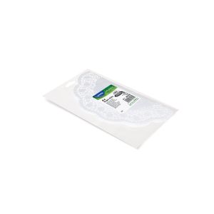 Dekorační krajka (PAP) kulatá bílá Ø30cm [6 ks]