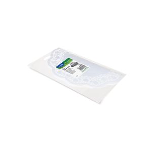 Dekorační krajka (PAP) kulatá bílá Ø32cm [6 ks]
