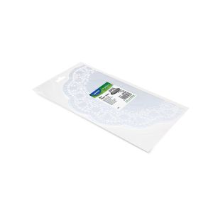 Dekorační krajka (PAP) kulatá bílá Ø36cm [6 ks]