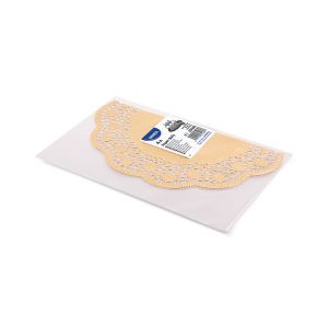 Dekorační krajka (PAP/ALU) kulatá zlatá Ø30cm [4 ks]