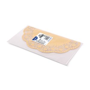 Dekorační krajka (PAP/ALU) kulatá zlatá Ø32cm [4 ks]