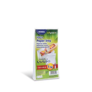 Papírová kapsa (FSC Mix) s bočním skladem bílá 12+5 x 24 cm `1kg` [100 ks]