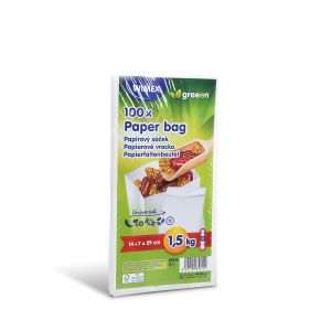 Papírová kapsa (FSC Mix) s bočním skladem bílá 14+7 x 29 cm`1,5kg` [100 ks]