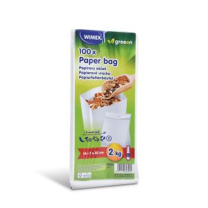 Papírová kapsa (FSC Mix) s bočním skladem bílá 14+7 x 32 cm `2kg` [100 ks]