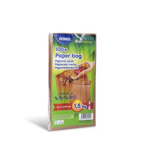 Papírová kapsa (FSC Mix) s bočním skladem hnědá 14+7 x 29 cm`1,5kg` [100 ks]