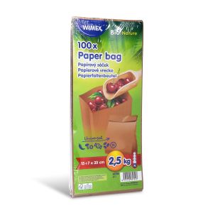 Papírová kapsa (FSC Mix) s bočním skladem hnědá 15+7 x 35 cm `2,5kg` [100 ks]