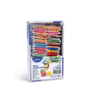 Deštníček (dřevěný FSC 100%/PAP) barevný mix Ø10 x 10 cm [144 ks]